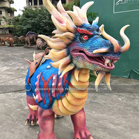 Manège de dinosaure animatronique, dragon chinois électrique grandeur nature, Kylin marchant, manège pour enfants à vendre
