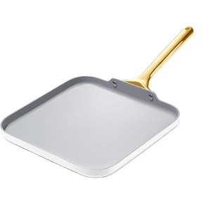 Ensemble de casseroles et poêles écologiques en aluminium pour steak, carrées, antiadhésives, pour cuisine extérieure, barbecue, pizza, grill, <span class=keywords><strong>friteuse</strong></span> et réchaud alimentaire - Product Image 2