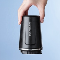 Verres personnalisés Offre Spéciale bouteille d'eau isolée sous vide en acier inoxydable métal voyage noir mat gobelets voyage tasse à café