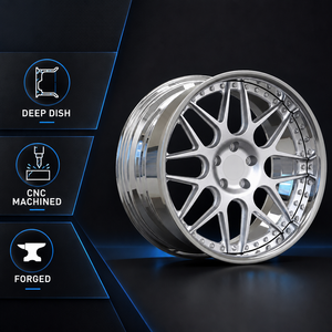 Rines CALIBER <span class=keywords><strong>XCEL</strong></span> de 2 Piezas, Forjados, con Borde Escalonado, Multirradio, Pulidos a Espejo, de 17-22 Pulgadas, PCD 5x112 5x120 - Product Image 5