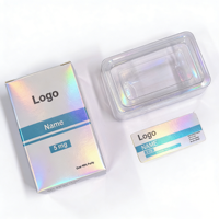 Boîte d'emballage en carton personnalisée avec logo holographique pour peptides, impression de haute qualité, avec plateaux pour flacons de 3 ml, 5 ml, 10 ml