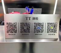 Sitio Web Personalizado para Pedidos y Ventas con Etiquetas de Mesa con Código QR en Metal Dorado y Plateado, Diseño Antiguo y Moderno de Feng Shui