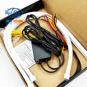 ไฟเลี้ยว LED กันน้ำสำหรับรถยนต์ สีขาว/เหลืองอำพัน แบบไหล 30ซม. 45ซม. 60ซม. ไฟ LED แบบสองสี - Product Image 1