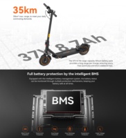 Patinete Eléctrico Plegable de 250W para Desplazamientos, Neumático de Panal de Abeja de 10'', Batería de 37V 8.7Ah, Alcance de 35 km, Compatible con APP