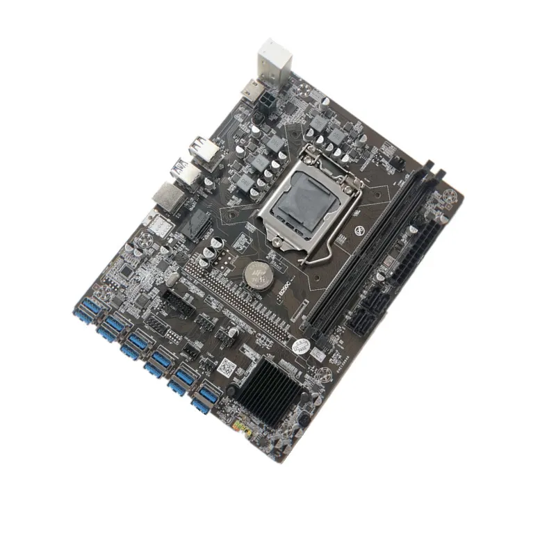 Motherboard B250C Chipset PCH LGA 1151 12 Kartu Grafis Mendukung DDR4 Ganda dengan 12 USB 3.0 untuk PCIe X16