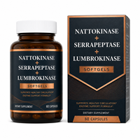 Gélules de bien-être pour la circulation sanguine avec mélange d'enzymes Nattokinase, Vitamine K2 et Coenzyme Q10