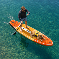Planche de paddle gonflable Fire Wave 335x84x15cm, largeur 33 pouces, kit DWF Drop Stitch Tangerine, usine OEM CE BSCI