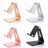 Dudukan ponsel Desktop Aluminium dapat disesuaikan, Dok, Dudukan, kompatibel dengan Apple Samsung dan ponsel lainnya