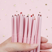 Crayon à lèvres mat automatique en gros, personnalisable avec marque privée, longue tenue, waterproof, rétractable, rose