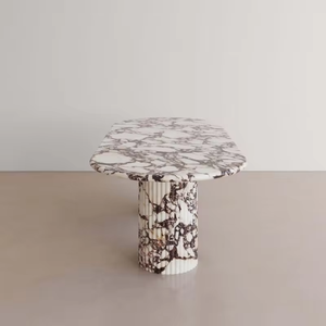 Tùy Chỉnh Sang Trọng Đá Tự Nhiên Ý Calcutta Viola Đá Cẩm Thạch Bàn Ăn Bằng Đá Cẩm Thạch Bàn Đá Cẩm Thạch - Product Image 6