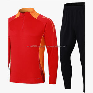 Conjunto de Pantalones Largos y Camiseta de Manga Larga con Media Cremallera, Estampado, Transpirable, de Secado Rápido, para Invierno, Estilo Jersey de Fútbol, con Cremallera Completa y Logotipo Personalizable - Product Image 2