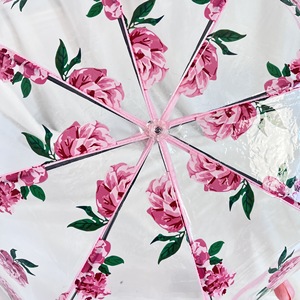 <span class=keywords><strong>Parapluie</strong></span> <span class=keywords><strong>pliant</strong></span> <span class=keywords><strong>transparent</strong></span> à motif fleur de cerisier, créatif, style influenceur, tendance Ins, pour étudiant, épaissi, motif forêt - Product Image 3