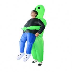 <span class=keywords><strong>Disfraz</strong></span> Inflable de <span class=keywords><strong>Alien</strong></span> Verde para Niños Adultos, Traje de Halloween para Fiesta Divertida - Product Image 3