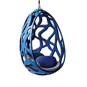 Fauteuil suspendu Qianqiu de luxe haut de gamme, en tissu, design moderne nid d'oiseau, créatif, pour villa, usage extérieur, 1 personne, tendance internet - Product Image 3
