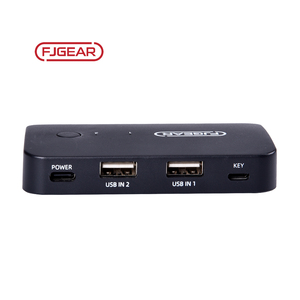 FJ-U204 Fjgear 2 IN 4 OUT USB 2.0 SHARING scatola interruttore 4 porta plug and play con custodia IN metallo - Product Image 3