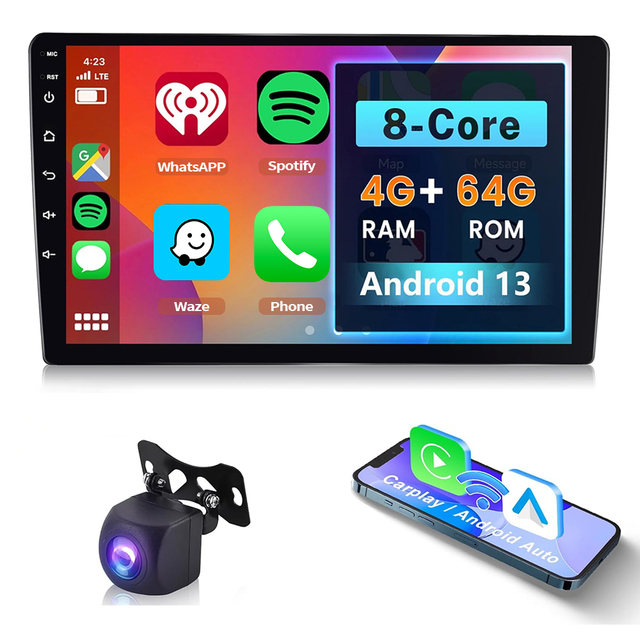 FYT 7870 9 Inch Android Auto Car Stereo 8 Core 4G+64G Double Din Wireless Carplay BT FM Equalizer Original ODM Car Player Radios