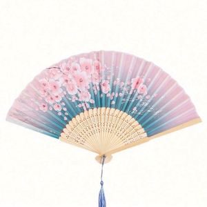 High Quality Wooden Paper Folding Bamboo <b>Hand</b> <b>Fan</b> Wholesale Custom Folding <b>Hand</b> <b>Fans</b> for Pouch - Product Image 2