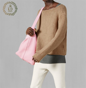 KD fabricant de tricots en <span class=keywords><strong>laine</strong></span> beige <span class=keywords><strong>col</strong></span> <span class=keywords><strong>bateau</strong></span> manches longues épaules tombantes ourlet roulé sweats hommes <span class=keywords><strong>pull</strong></span> <span class=keywords><strong>pull</strong></span> - Product Image 3