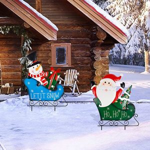 Gnome de Noël en fonte à insérer dans le jardin, <span class=keywords><strong>d</strong></span>écoration extérieure, artisanat <span class=keywords><strong>d</strong></span>écoratif, ornements de Noël - Product Image 3