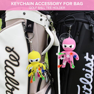 Support de tees de golf en caoutchouc rose Nin/ja, prix d'usine, accessoires de golf amusants, peut contenir jusqu'à 13 tees - Product Image 5