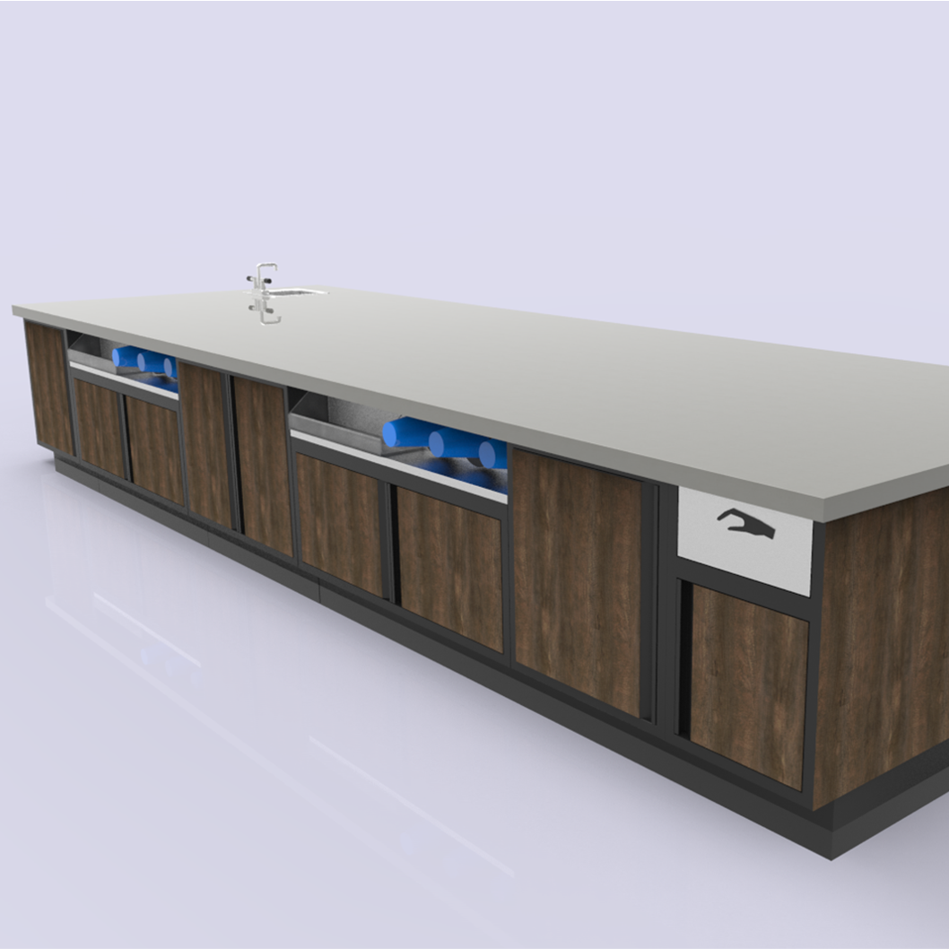 Оптовая продажа, продуктовый магазин, металлические кухонные шкафы с мусорными баками