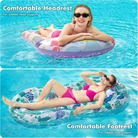 Stonful Lot de 2 flotteurs gonflables en forme de hamac pour adultes, pour piscine, bain de soleil, plage et usage extérieur