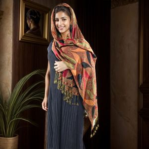 New Design Fashionable 70*180CM Jacquard Cashew Scarves Nepal <b>Women's</b> <b>Turban</b> Scarf Shawls YHK0043 - Product Image 5