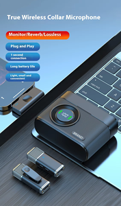 Mini Wireless cancellazione del rumore doppio microfono con custodia di ricarica 2.4Ghz Lavalier microfoni senza fili per la registrazione Video Live streaming - Product Image 5
