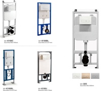 Cuvette de toilette en céramique sans bords, placard à eau, Commode, Suspension murale, Suspension murale, p-trap, toilettes suspendues