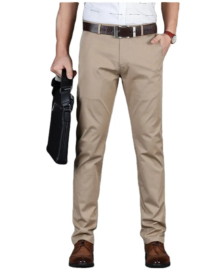 Homme à rayures Business Pantalon Slim Fit Casual formelles Smart Travail Bureau Pantalon