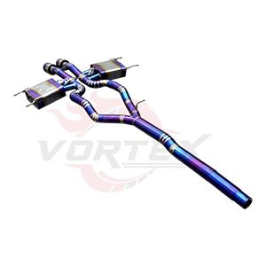 Vortex Pie-Cut Welded Blue Ti Valvetronic System for Jaguar F-Type 2.0L Turbo with Twin Middle Exit Silencer Outlets - Product Image 5