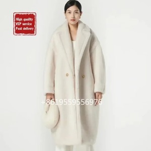 Giacca Teddy Max da <span class=keywords><strong>Donna</strong></span> Inverno 2024 Giacca di Lusso di Alta Qualità in Spesso Misto Lana d'Alpaca e Cashmere Cappotto <span class=keywords><strong>Lungo</strong></span> Invernale Mara da <span class=keywords><strong>Donna</strong></span> - Product Image 3