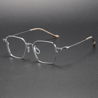 Lunettes optiques en titane pur de haute qualité 202318, unisexe, noires, montures de lunettes de vue tendance pour hommes et femmes