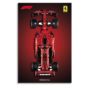 Lego SF24 Red Bull F1 Xe đua công thức khối xây dựng mô hình hiện đại hoa văn trừu tượng màu đen treo tường ảnh nền bảng - Product Image 5