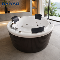 Bain à remous extérieur moderne pour 4 personnes, confort ultime, avec 60 jets, en acrylique et fibre de verre, contrôlable par ordinateur