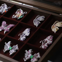 Broche de luxe XILIANGFEIZI en zircon, motif insecte papillon, pour mariage, fête, banquet, accessoires de corsage, cadeau pour maman