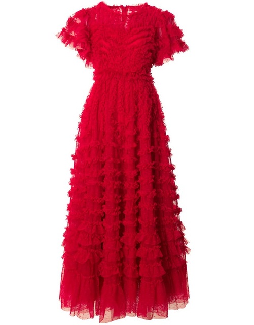 Plus Size Long Dress 2026 Summer Wedding Party Women Polka Dot Print Cascading Ruffle Floral Long Red Pink Black Gown Dress