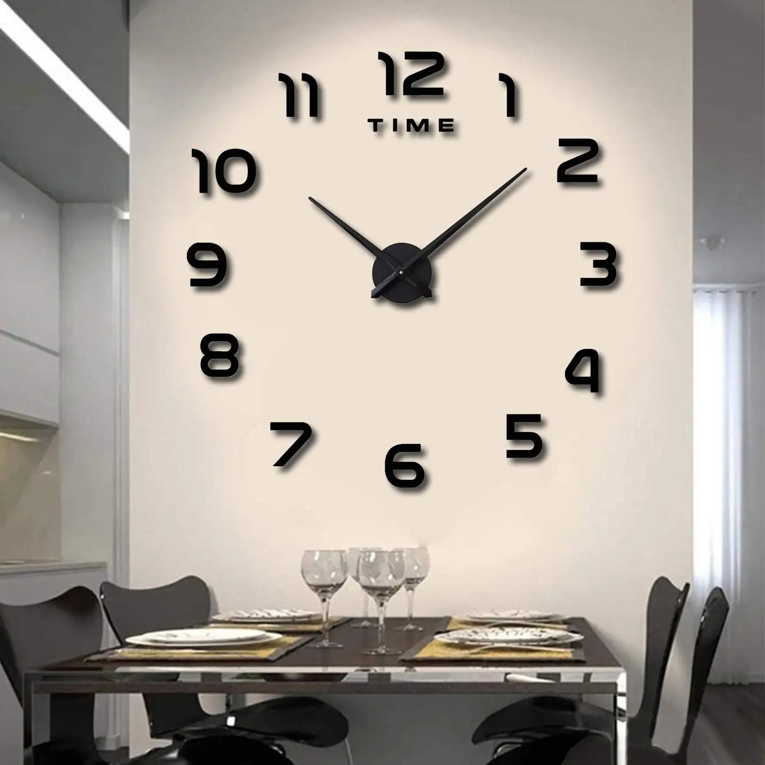 One Stop Shopping Fashion Creative 3D Diy Acrylic Wall Clock Home Decorative Wall Watch