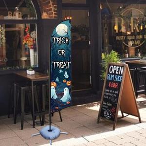 2.5*11.5 FT Halloween Feather <b>Flags</b> Beach <b>Flag</b> for Beach Party and Advertising Promotions - Product Image 6