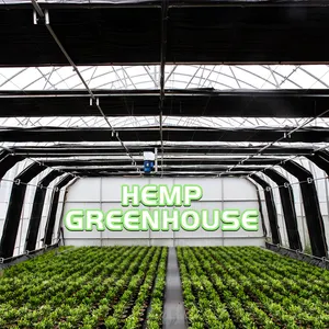 Stocked Shade Control Light Dep Tunnel House 8x16m Automated Blackout Greenhouse Seserre Agricole