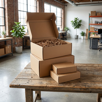 Boîte d'emballage en carton kraft découpée à l'emporte-pièce, personnalisable avec logo, pelliculage mat, doublure en éponge recyclable, pliable à plat, pour chaussettes