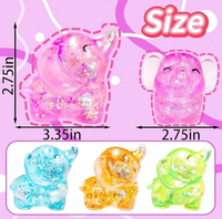 Jouets anti-stress souples et colorés en forme d'éléphant à rebond lent pour la vente en gros