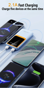Chargeur portable Power Bank 10000mAh pour téléphone, <span class=keywords><strong>batterie</strong></span> <span class=keywords><strong>externe</strong></span> portable 10000 mAh avec câbles, idéal pour les cadeaux - Product Image 3