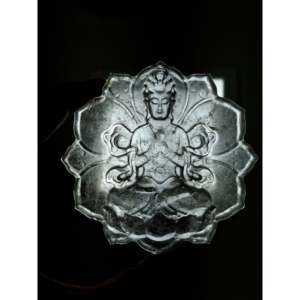 Sculpture de Guanyin Bodhisattva sur lotus en quartz clair naturel, 106 g, 3 pouces, cristal de guérison spirituelle, méditation - Product Image 1
