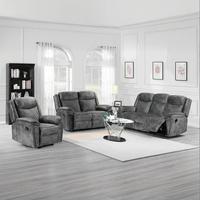 Canapé inclinable électrique avec massage, refroidissement, chargeur sans fil, lumière LED, haut-parleur Bluetooth, structure en bois, tissu pour home cinéma