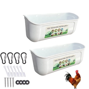 New PP Material Hanging Poultry Feed Trough Bucket Chicken <strong>Duck</strong> &amp; Goat <strong>Feeder</strong> for Fence Fencing 1-Year Warranty - Product Image 1