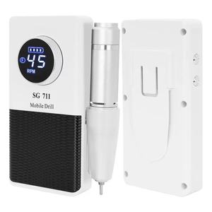 Lima y pulidora de uñas eléctrica pequeña y práctica de 0-45000 RPM con múltiples enchufes (EE. UU./Reino Unido) y almacenamiento USB, herramienta de manicura. - Product Image 3