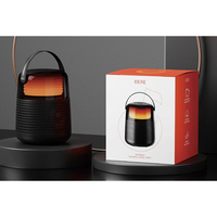 QERE HF55 Mini Enceinte sans fil étanche pour extérieur avec subwoofer et lumière LED RGB clignotante, enceinte de basses pour fêtes