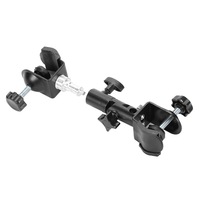 Trépied de caméra de photographie à double pince réglable à 180 degrés, support de parapluie pour vélo, pour chaise