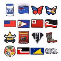 Aksesoris Sepatu Clog Tim Sepak Bola Australia, Aksesoris Sepatu Clog Tim AFL, Budaya Australia, Aksesoris Sepatu PVC untuk Dekorasi Sepatu